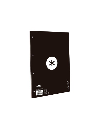 Recambio a4 antartik 80 hojas 90g/m2 cuadro 5 mm 4 taladros 1 banda marco color negro