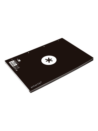 Recambio a4 antartik 80 hojas 90g/m2 cuadro 5 mm 4 taladros 1 banda marco color negro