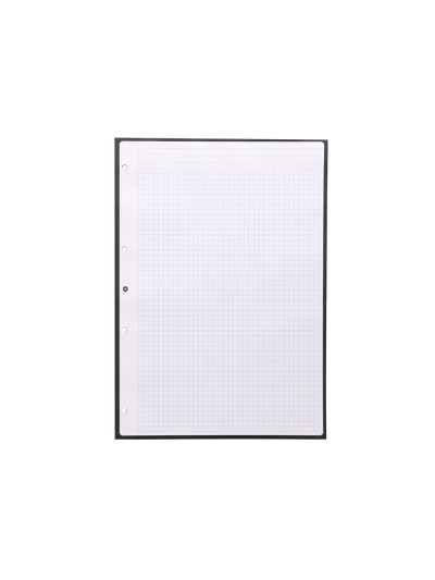 Recambio a4 antartik 80 hojas 90g/m2 cuadro 5 mm 4 taladros 1 banda marco color negro