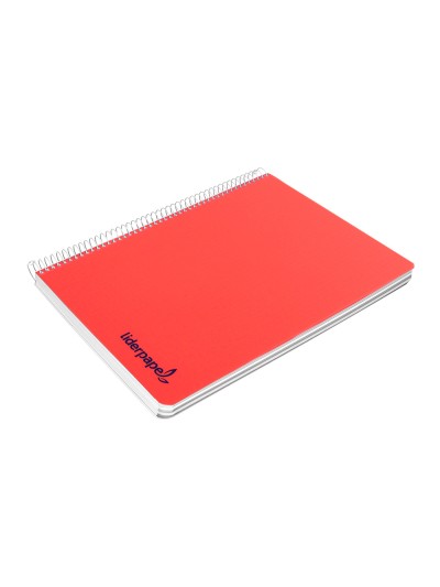Cuaderno espiral liderpapel a5 wonder tapa plastico 80h 90gr cuadro 5mm con margen colores surtidos