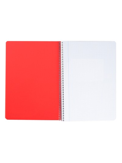 Cuaderno espiral liderpapel a5 wonder tapa plastico 80h 90gr cuadro 5mm con margen colores surtidos