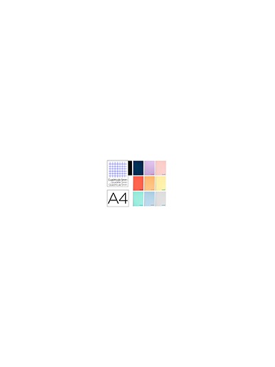 Cuaderno espiral liderpapel a4 wonder tapa plastico 80h 90gr cuadro 5mm con margen colores surtidos