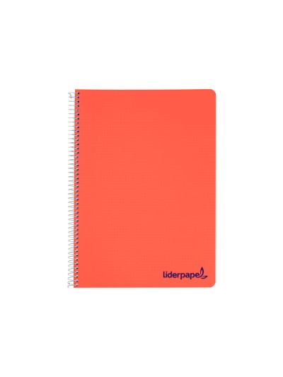 Cuaderno espiral liderpapel a4 wonder tapa plastico 80h 90gr cuadro 5mm con margen colores surtidos