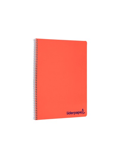 Cuaderno espiral liderpapel a4 wonder tapa plastico 80h 90gr cuadro 5mm con margen colores surtidos