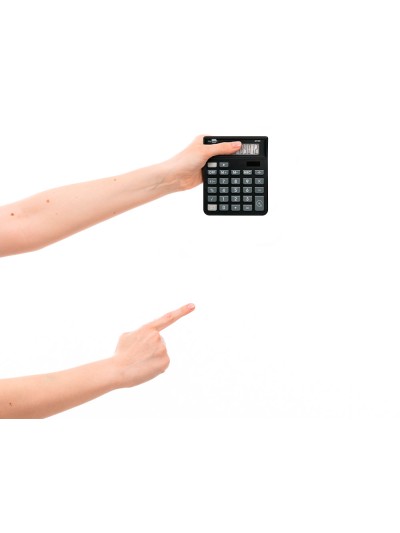 Calculadora liderpapel sobremesa xf26 12 digitos solar y pilas color negro 127x105x24 mm