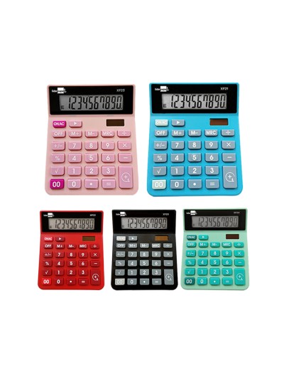Calculadora liderpapel sobremesa xf25 10 digitos solar y pilas 127x105x24 mm expositor de 10 unidades