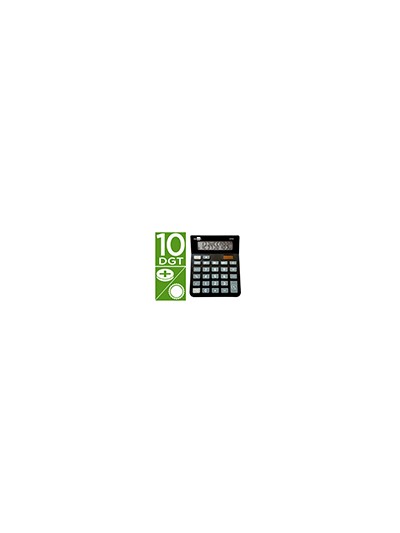 Calculadora liderpapel sobremesa xf20 10 digitos solar y pilas color negro 127x105x24 mm