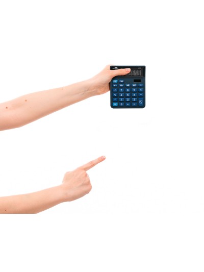 Calculadora liderpapel sobremesa xf17 8 digitos solar y pilas color azul 127x105x24 mm