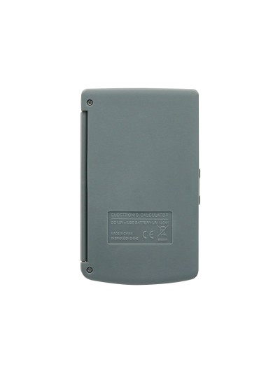 Calculadora liderpapel bolsillo xf15 10 digitos con tapa solar y pilas color gris 123x75x12 mm