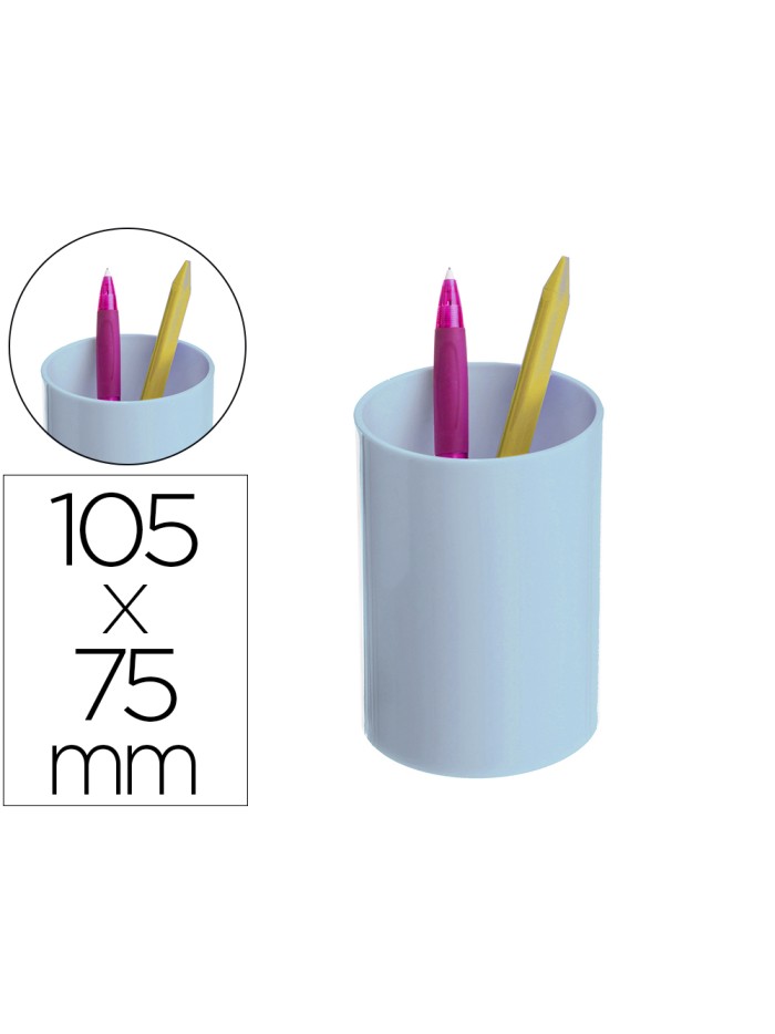 Cubilete portalapices archivo 2000 azul pastel opaco plastico 100% reciclado diametro 75 mm alto 105 mm Cubilete portalapices archivo 2000 azul pastel opaco plastico 100% reciclado diametro 75 mm alto 105 mm