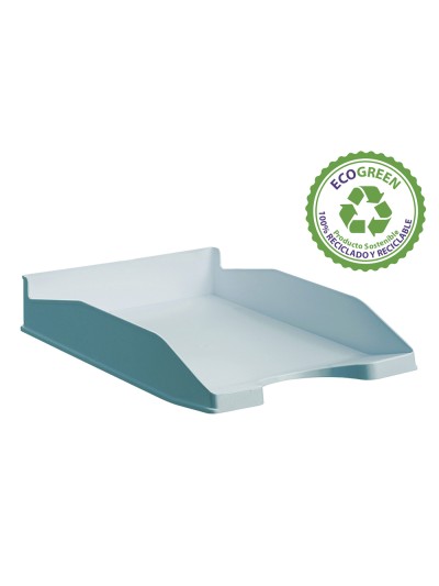 Bandeja sobremesa archivo 2000 ecogreen plastico 100% reciclado apilable formatos din a4 y folio color azul