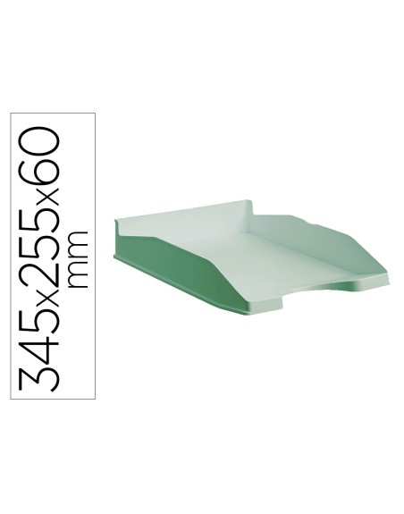 Bandeja sobremesa archivo 2000 ecogreen plastico 100% reciclado apilable formatos din a4 y folio color verde