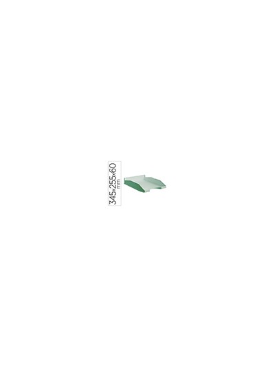 Bandeja sobremesa archivo 2000 ecogreen plastico 100% reciclado apilable formatos din a4 y folio color verde
