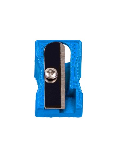 Sacapuntas liderpapel metalico cuña 1 uso color azul