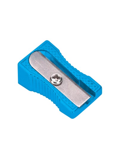 Sacapuntas liderpapel metalico cuña 1 uso color azul