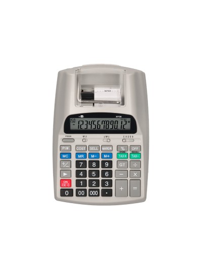 Calculadora liderpapel impresora pantalla papel 57 mm 12 digitos impresion bicolor blanca 225x158x56 mm