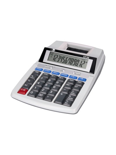 Calculadora liderpapel impresora pantalla papel 57 mm 12 digitos impresion bicolor blanca 235x155x62 mm