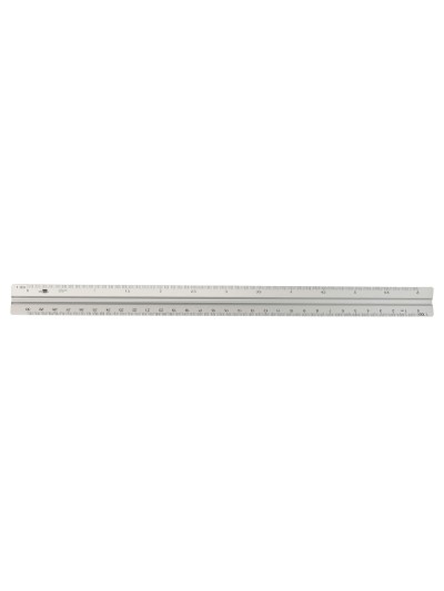 Escala liderpapel aluminio forma triangular con funda protectora longitud 30 cm 1:20 1:25/1:50/1:75/1:100/1:150