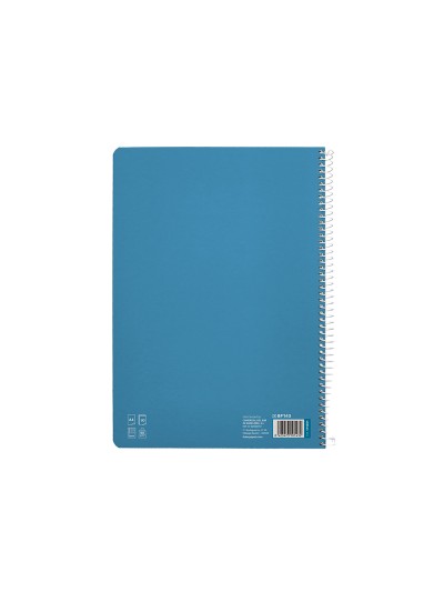 Cuaderno espiral liderpapel din a4 pautaguia tapa dura 80h 90 gr cuadro pautado 5mm color azul