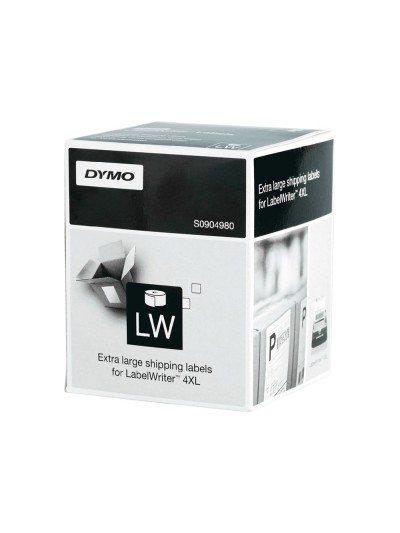 Etiqueta adhesiva dymo labelwriter para envio 104x159 mm blanca para impresoras 4xl/5xl rollo de 220 unidades