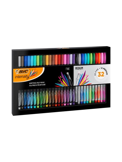 Rotulador bic intesity collection estuche de 32 unidades colores surtidos