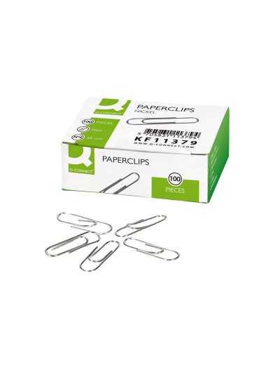 Clips niquelados q-connect n 4 planos 50 mm caja de 100 unidades