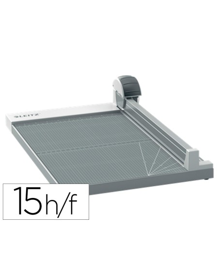 Cizalla de rodillo leitz precision office a4+ base madera plastificada longitud corte 381 mm capacidad de