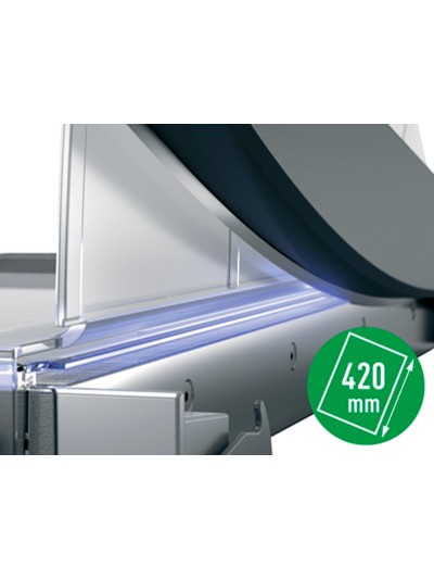 Cizalla de palanca leitz precision office pro a3 base cristal longitud corte 457 mm capacidad de corte 25 hojas