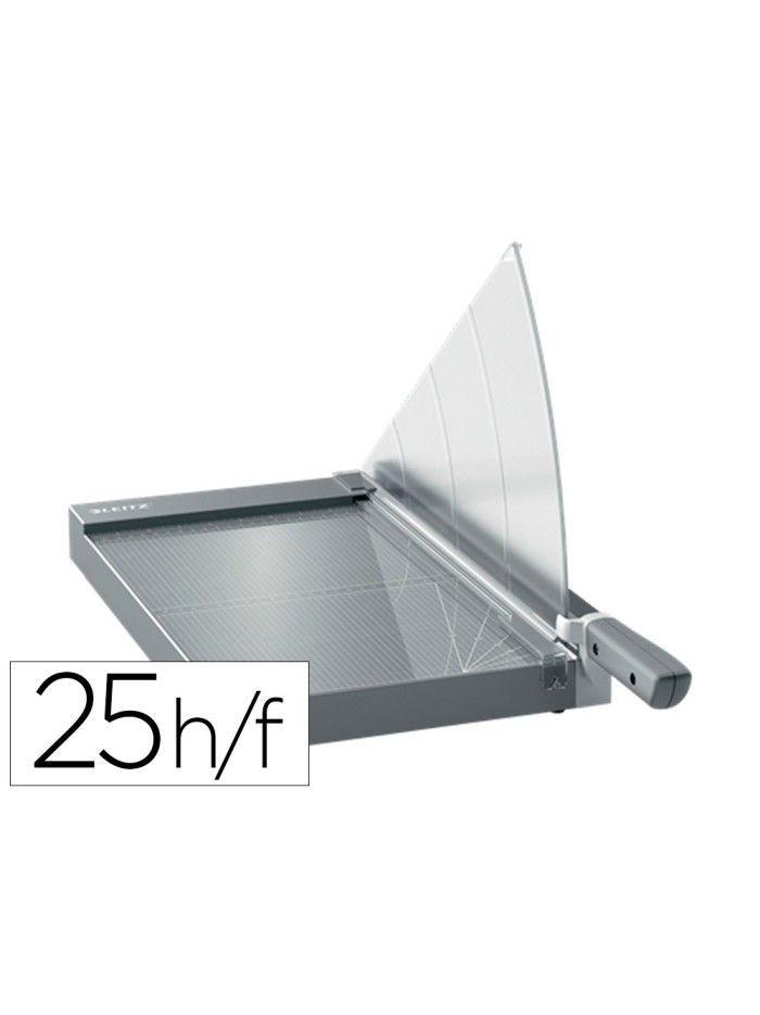 Cizalla de palanca leitz precision office pro a4+ base cristal longitud corte 381 mm capacidad de corte 25 hojas