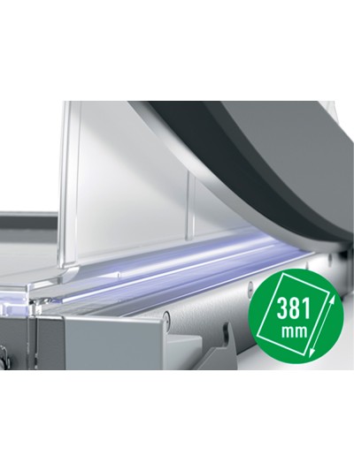 Cizalla de palanca leitz precision office pro a4+ base cristal longitud corte 381 mm capacidad de corte 25 hojas