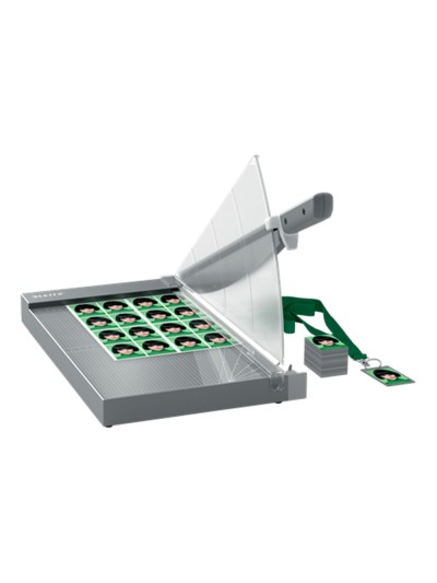 Cizalla de palanca leitz precision office pro a4+ base cristal longitud corte 381 mm capacidad de corte 25 hojas