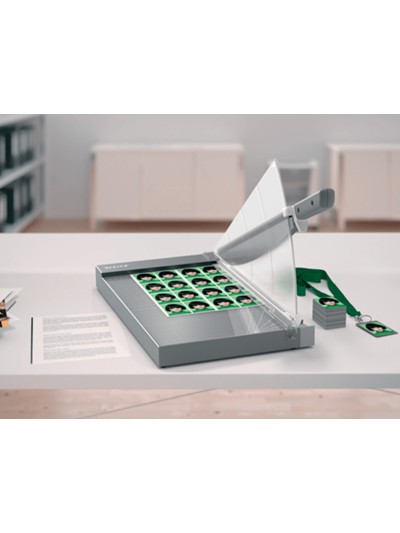 Cizalla de palanca leitz precision office pro a4+ base cristal longitud corte 381 mm capacidad de corte 25 hojas