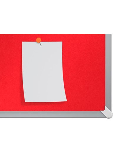 Tablero de anuncios nobo impression pro fieltro rojo formato panoramico 40/' 890x500 mm