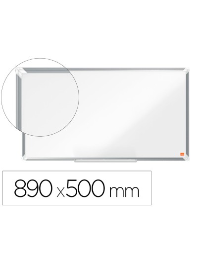 Pizarra blanca nobo premium plus acero lacado formato panoramico 40/' magnetica 890x500 mm