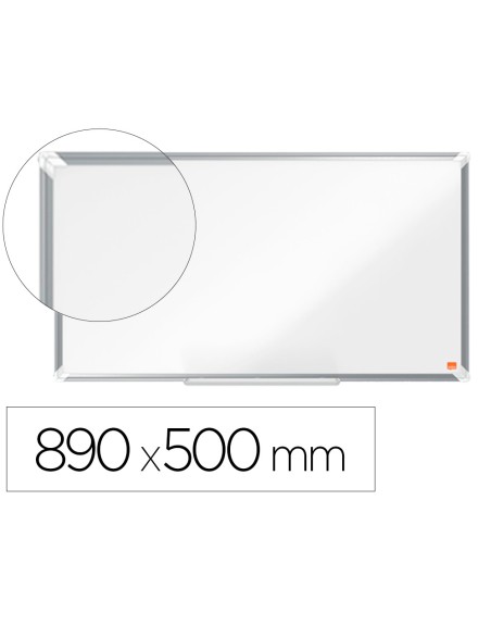 Pizarra blanca nobo premium plus acero lacado formato panoramico 40/' magnetica 890x500 mm
