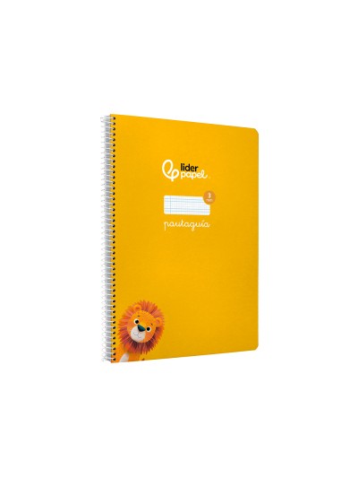 Cuaderno espiral liderpapel din a4 pautaguia tapa dura 80h 90 gr cuadro pautado 3mm color amarillo