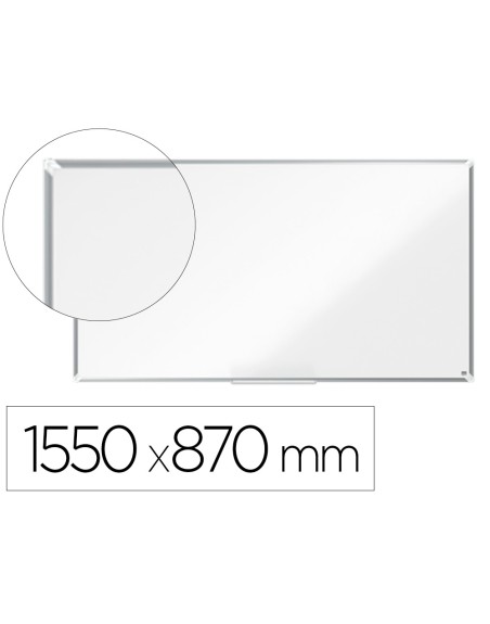 Pizarra blanca nobo premium plus acero vitrificado formato panoramico 70/' magnetica 1550x870 mm