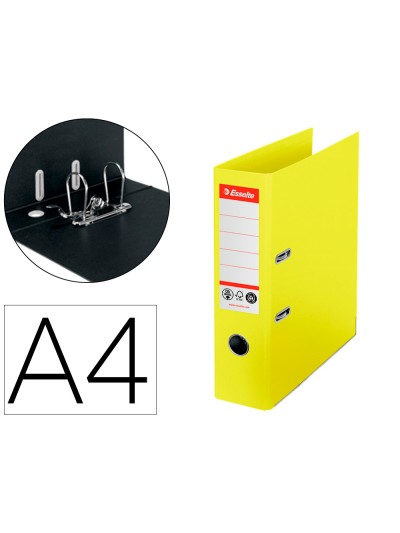 Archivador de palanca esselte n 1 co2 neutral din a4 carton forrado lomo 75 mm amarillo vivida