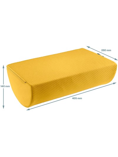 Reposapies de escritorio leitz active ergo cosy color amarillo 260x140x405 mm