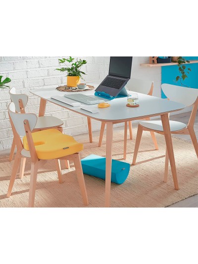 Reposapies de escritorio leitz active ergo cosy color amarillo 260x140x405 mm