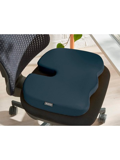 Cojin de asiento leitz active ergo cosy color gris 355x75x455 mm