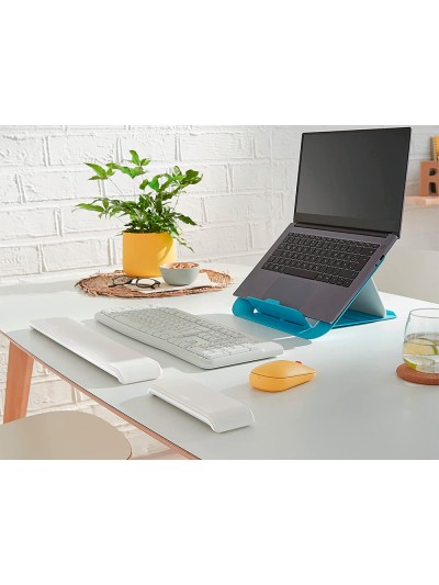 Reposamuñecas leitz ergo cosy para teclado ajustable color gris