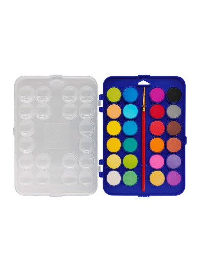 Acuarela liderpapel 24 colores con pincel estuche de plastico