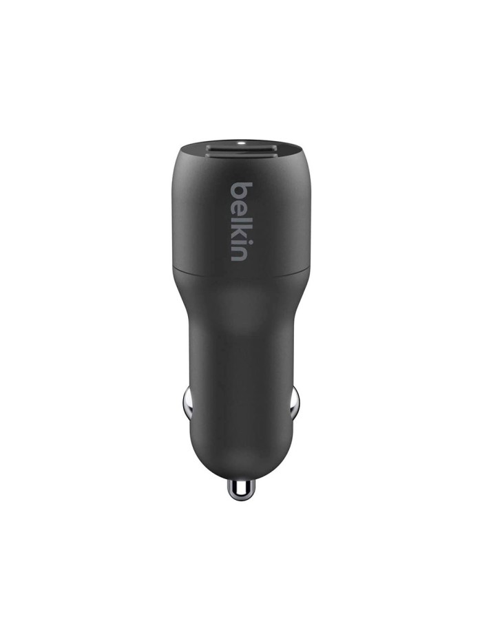 Cargador para coche belkin ccb001btbk doble usb-a 24w 12w x2 color negro Cargador para coche belkin ccb001btbk doble usb-a 24w 12w x2 color negro