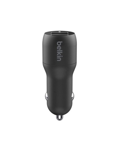 Cargador para coche belkin ccb001btbk doble usb-a 24w 12w x2 color negro
