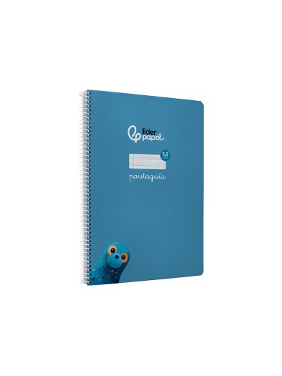 Cuaderno espiral liderpapel din a4 pautaguia tapa dura 80h 90 gr cuadro pautado 2,5mm color azul