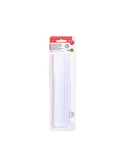 Barra termofusible liderpapel de 11 mm de diametro x 200 mm de largo blister de 6 unidades