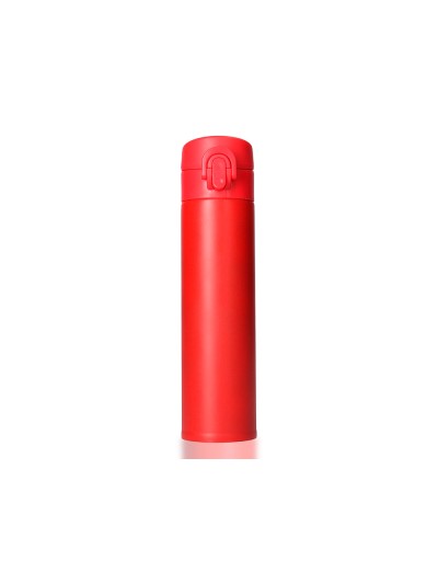 Termo liderpapel acero inoxidable con doble cobertura y sistema de apertura facil con boton 330 ml