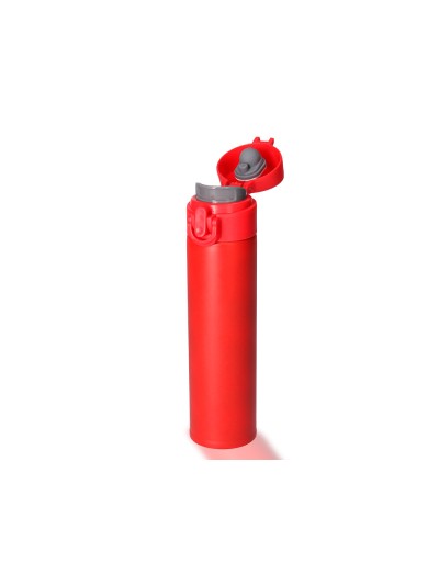 Termo liderpapel acero inoxidable con doble cobertura y sistema de apertura facil con boton 330 ml