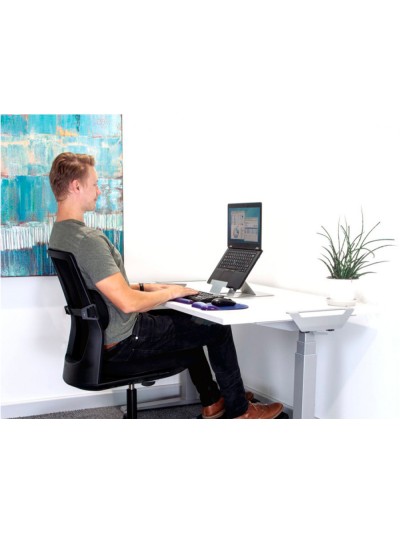 Soporte fellowes hylyft para portatil plegable aluminio ajustable 6 alturas
